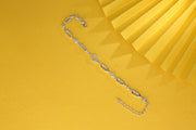 Rose Disc Silver Bracelet