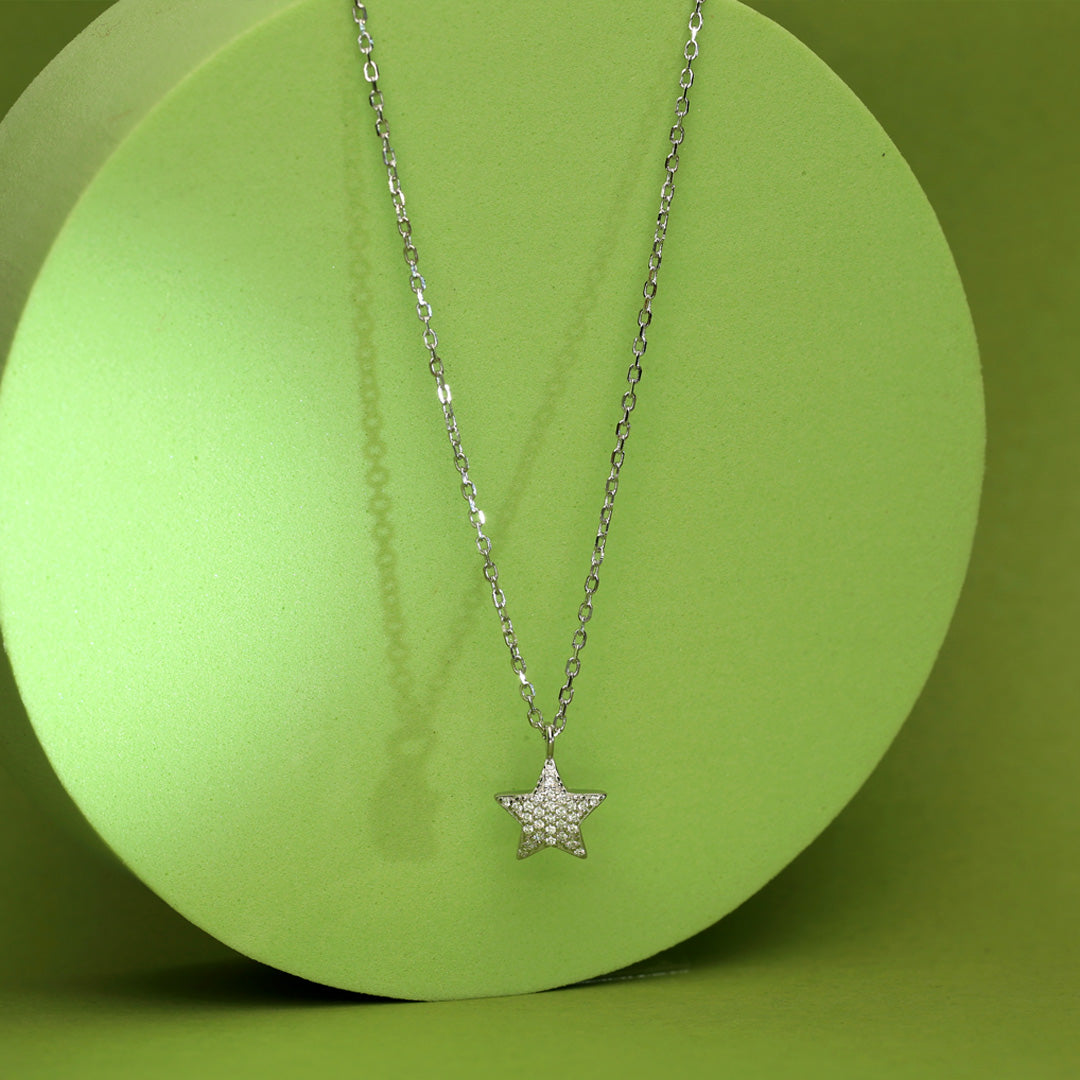 Bright Star Silver Necklace