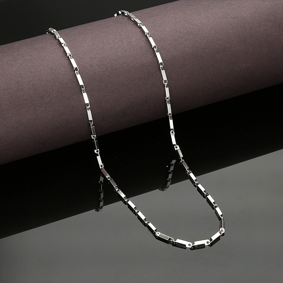 Unwavering Fortitude Mens Silver Chain