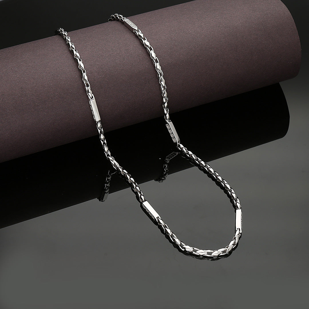 Links and Resolve Mens Silver Chain
