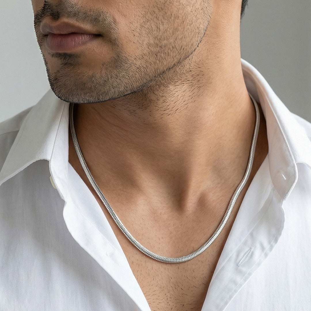 Frost Edge Men's Silver Chain