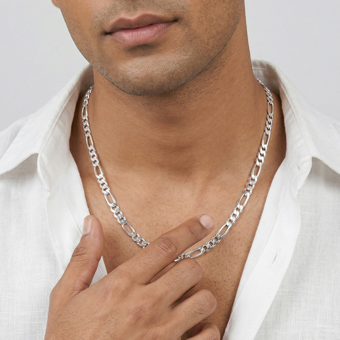 Edge Link Men's Silver Chain