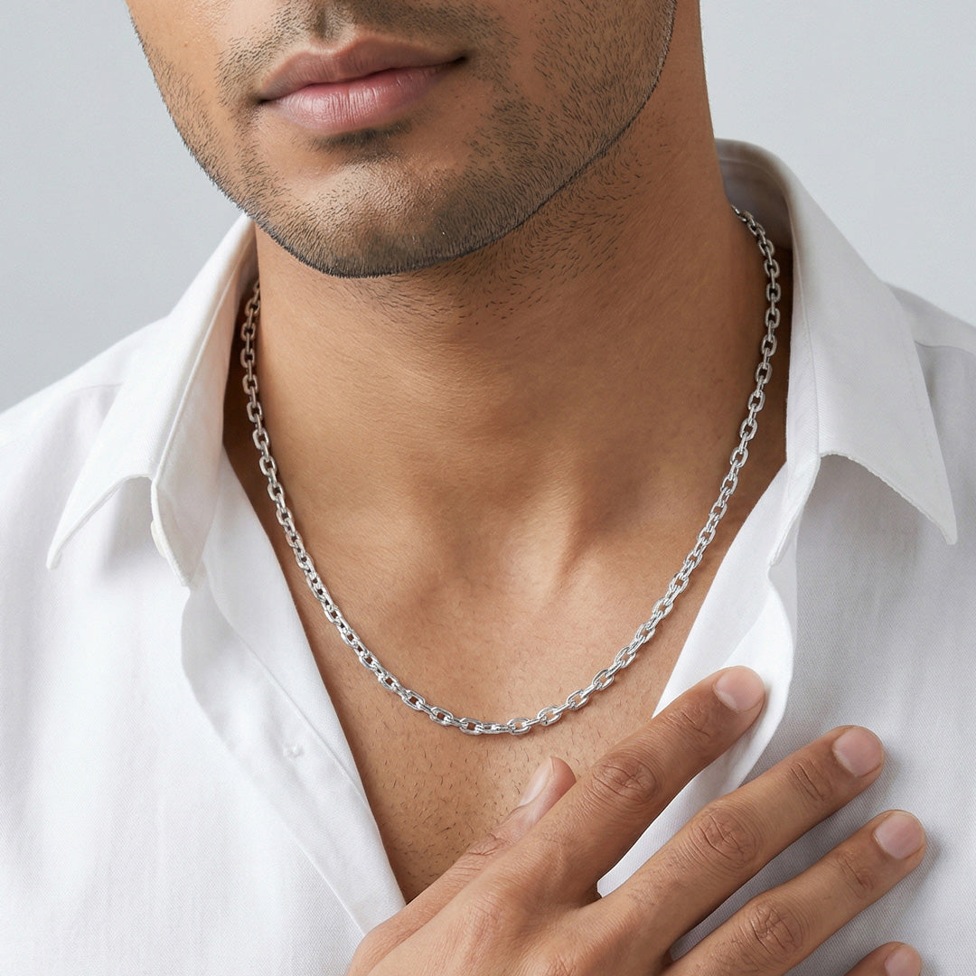 Aero Loop Men's Silver Chain