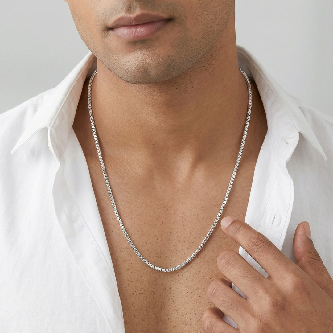 Edge Mode Men's Silver Chain