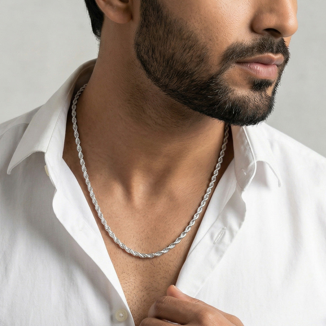 Sync Link Men's Silver Chain