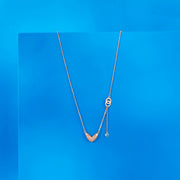 Roseate Heart Silver Modern Necklace