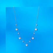 Hearts & Stones Silver Charm Necklace