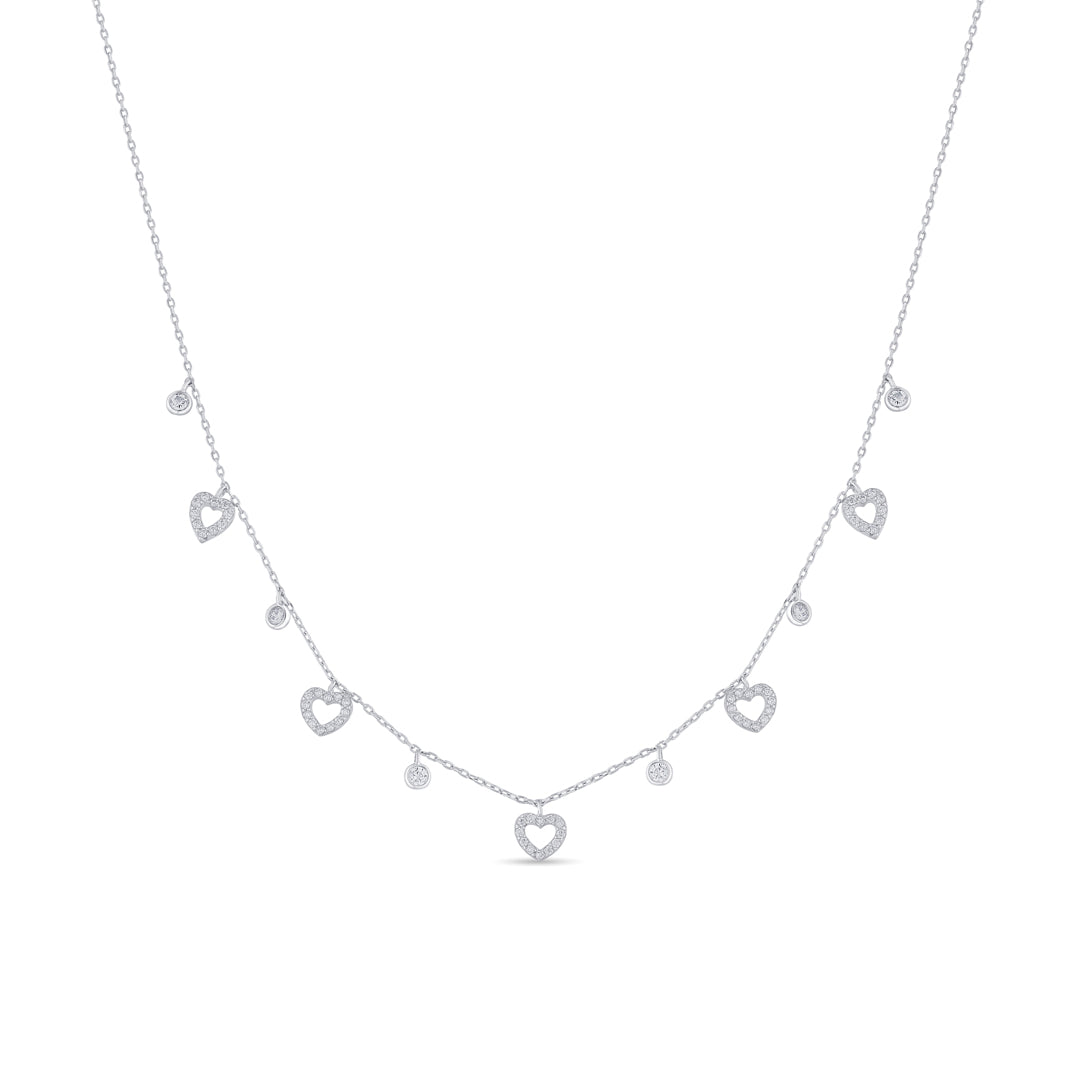 Heart Grace Silver Charm Necklace