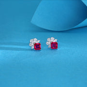 Pink Convergence Silver Stud Earrings