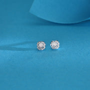 Quatrefoil Ikigai Silver Stud Earrings