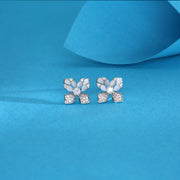 Pure Petals Silver Stud Earrings