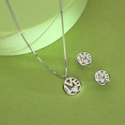 Modern Love Silver Necklace Set