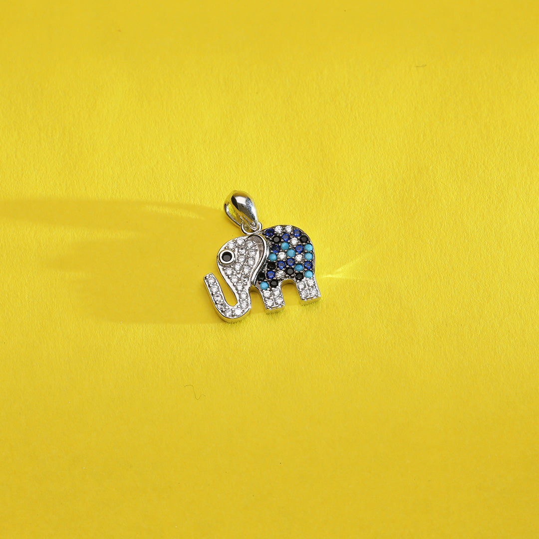 Gentle Elephant Silver Pendant