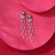 Sapphire Swirl Silver Drops & Dangler Earrings