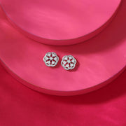 Starry Nova Silver Stud Earrings