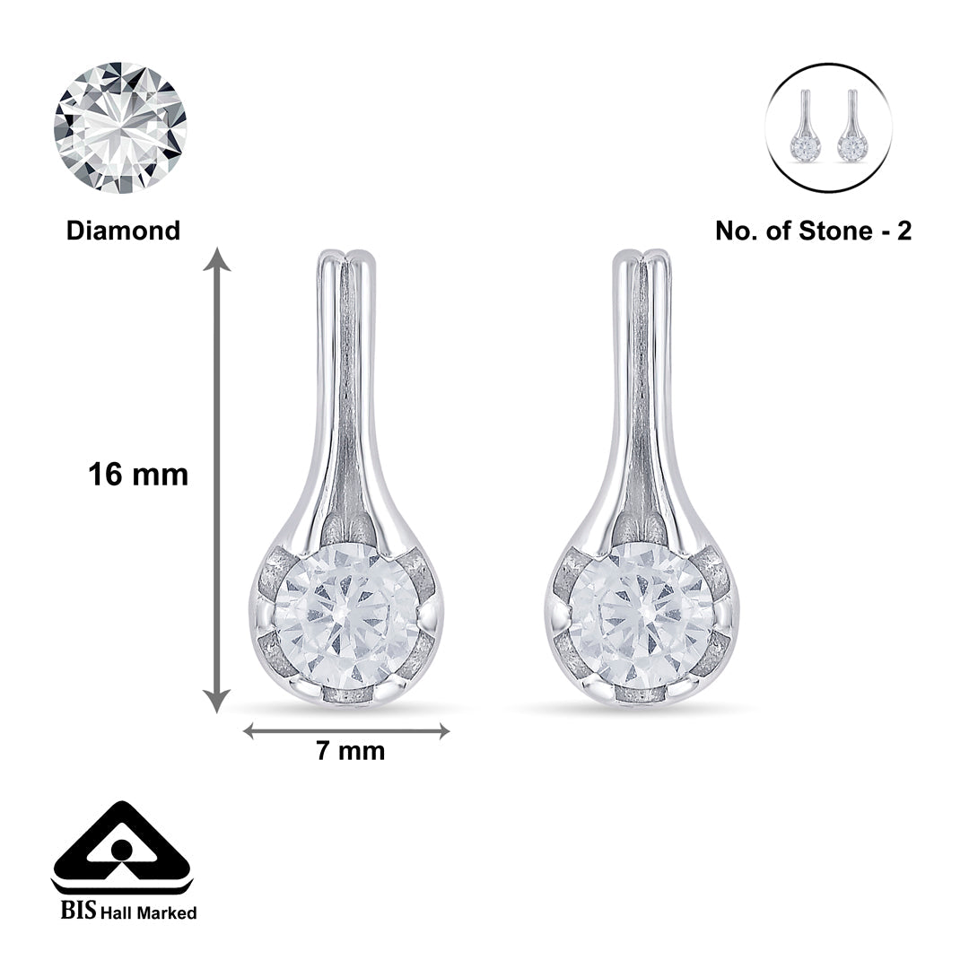 Urban Dew Silver Stud Earrings