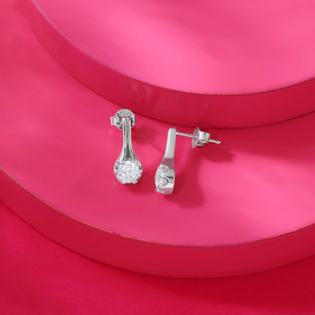 Urban Dew Silver Stud Earrings