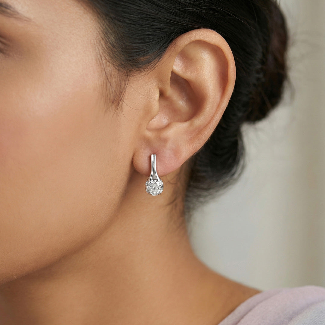 Urban Dew Silver Stud Earrings
