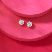 Starlight Celeste Silver Stud Earrings
