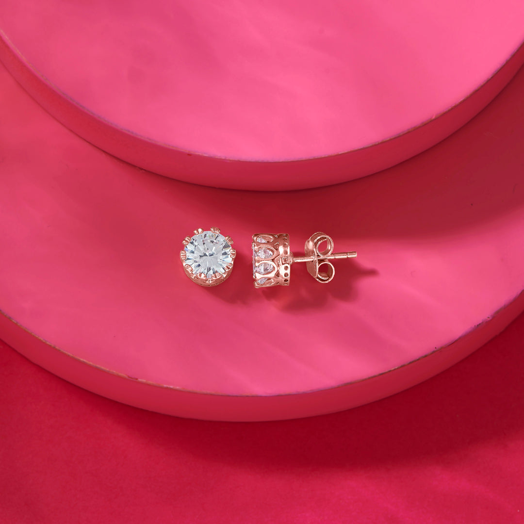 Starlight Celeste Silver Stud Earrings