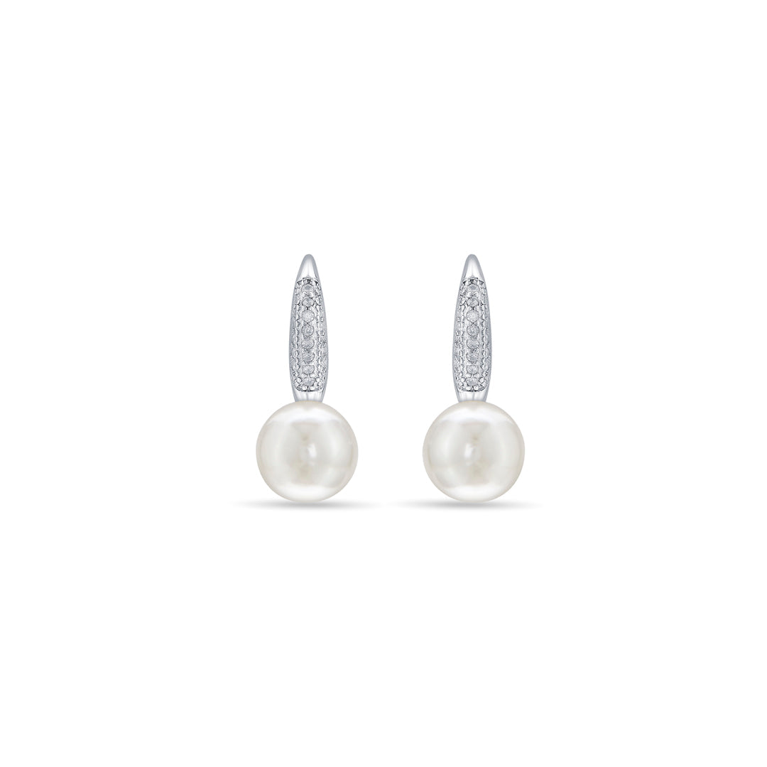 Pearl Flicker Silver Stud Earrings