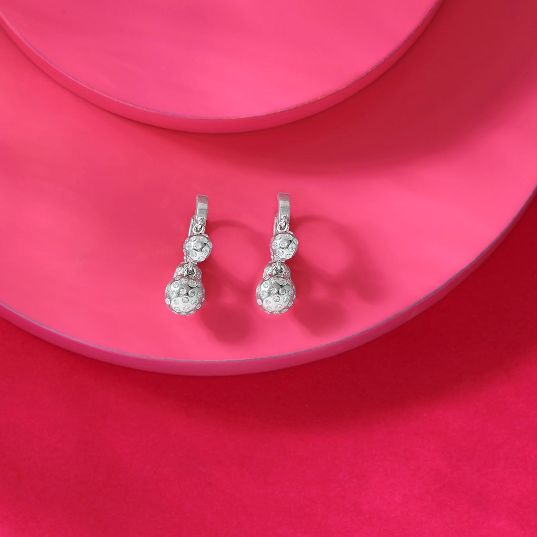 Chic Twinkle Silver Hoops & Huggies Earrings