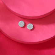 Sparkle Orbit Silver Stud Earrings