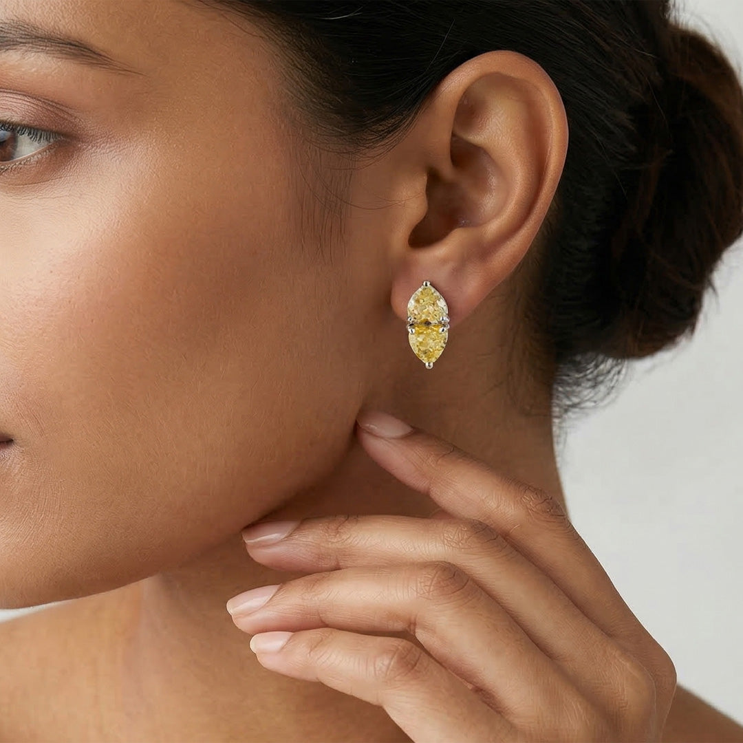 Warm Hearts Silver Stud Earrings