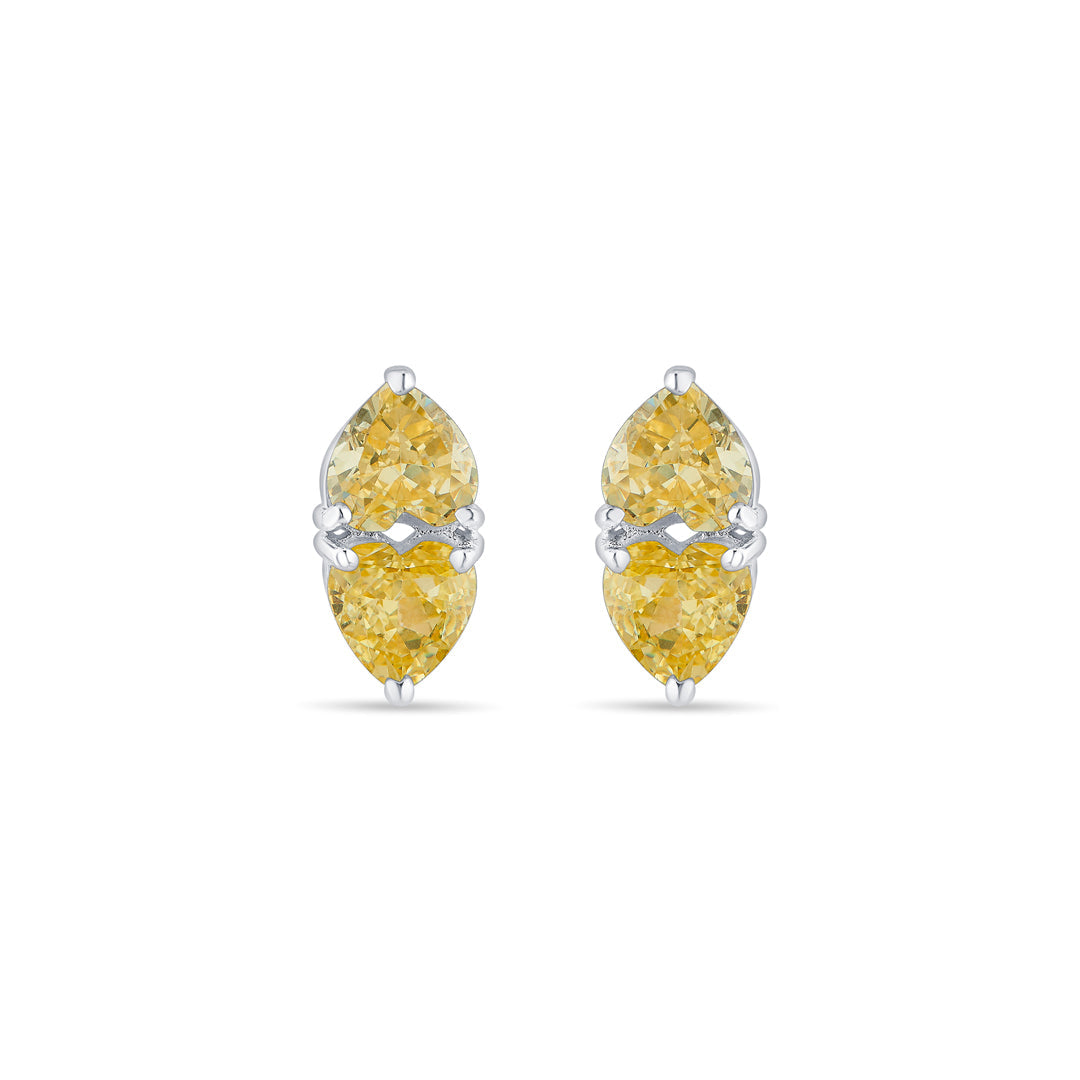Warm Hearts Silver Stud Earrings