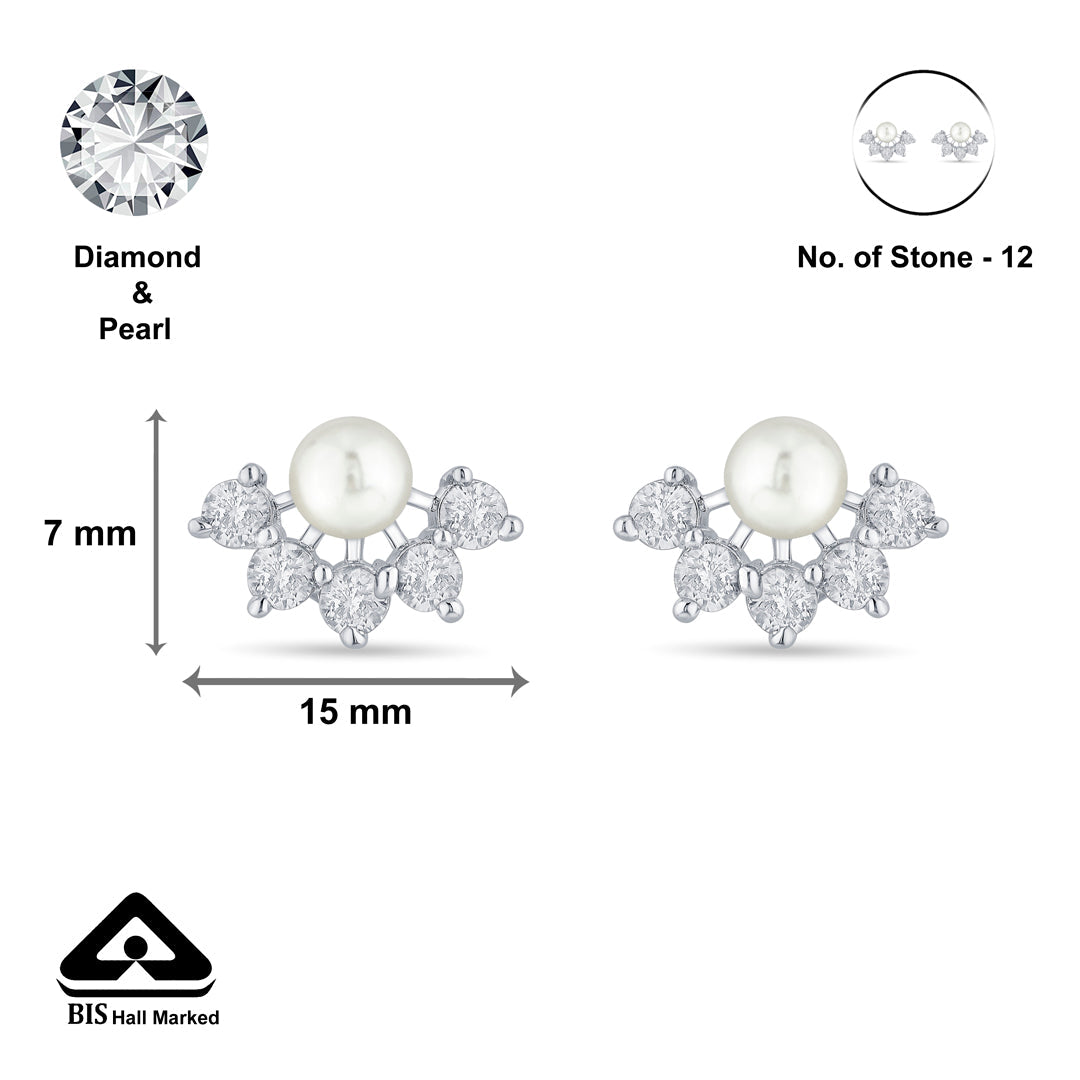 Pearl Story Silver Stud Earrings