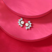Pearl Story Silver Stud Earrings