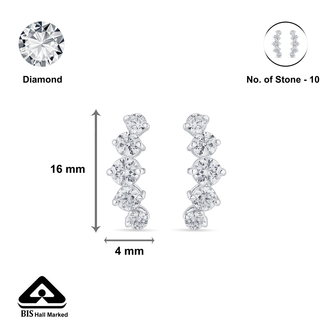 Playful Spark Silver Stud Earrings