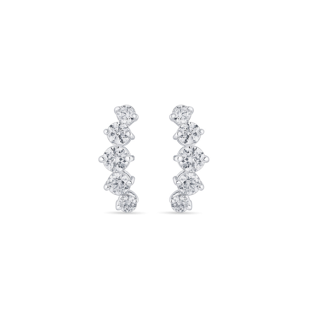 Playful Spark Silver Stud Earrings