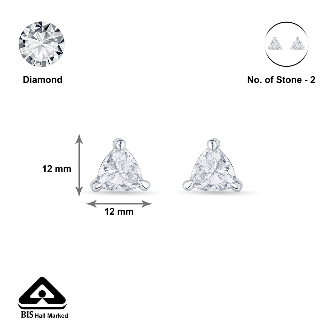 Chic Twinkle Silver Stud Earrings