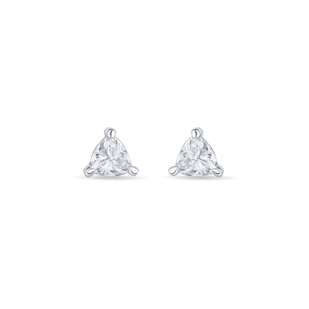 Chic Twinkle Silver Stud Earrings