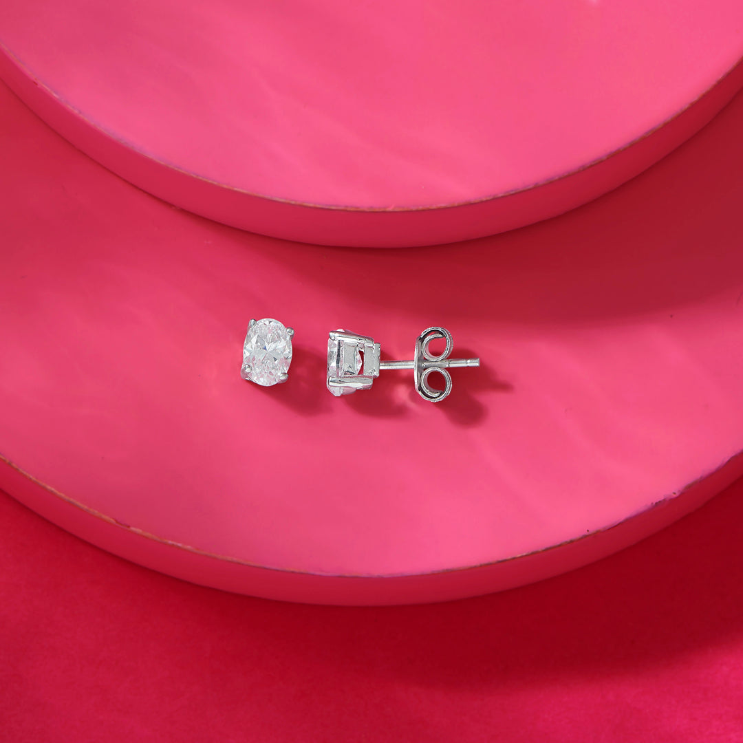 Gleam Pop Silver Stud Earrings