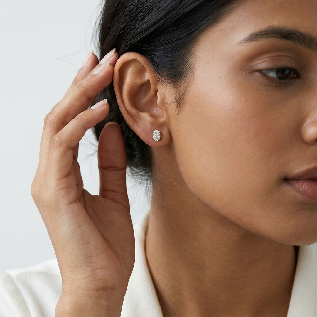 Gleam Pop Silver Stud Earrings