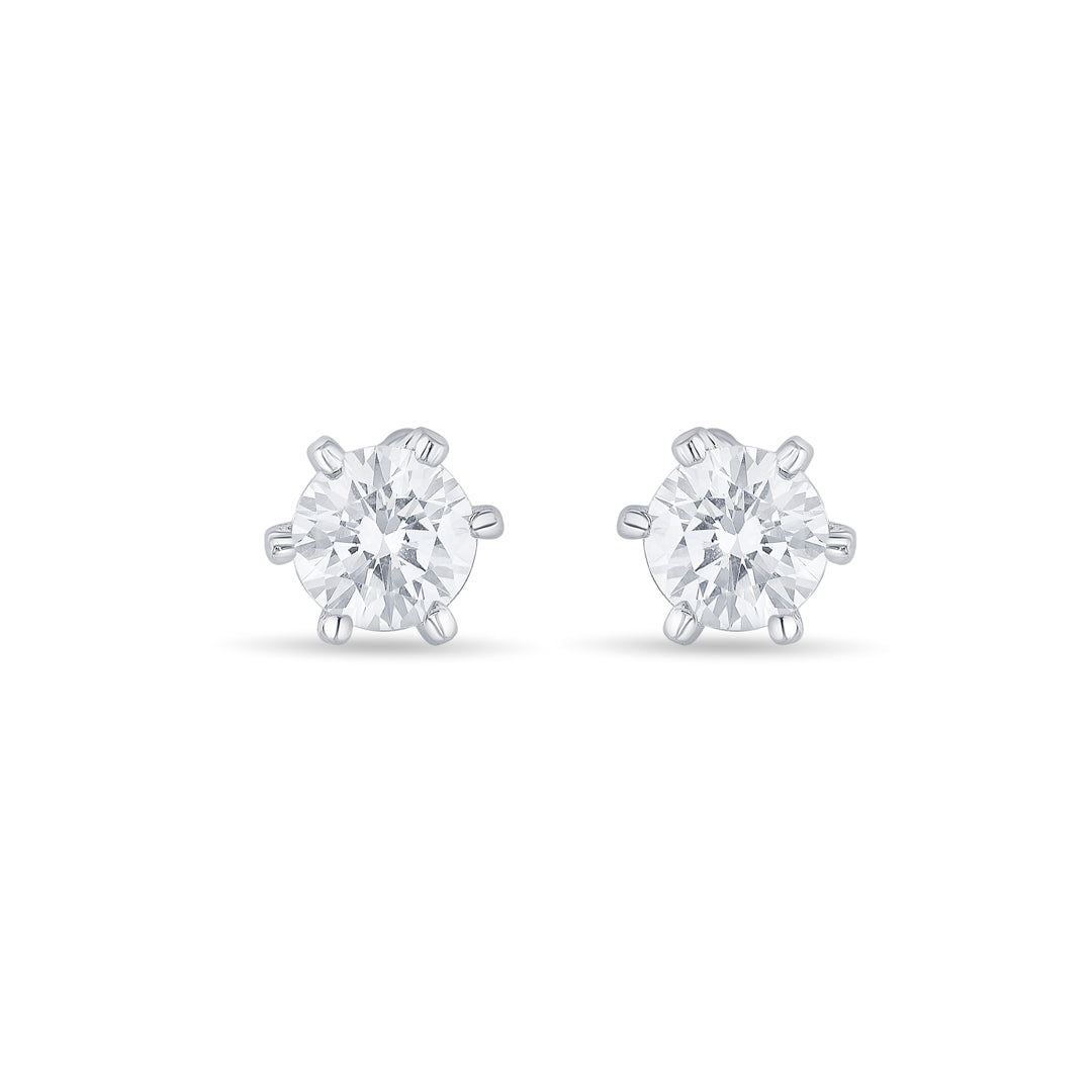Moonlit Pop Silver Stud Earrings