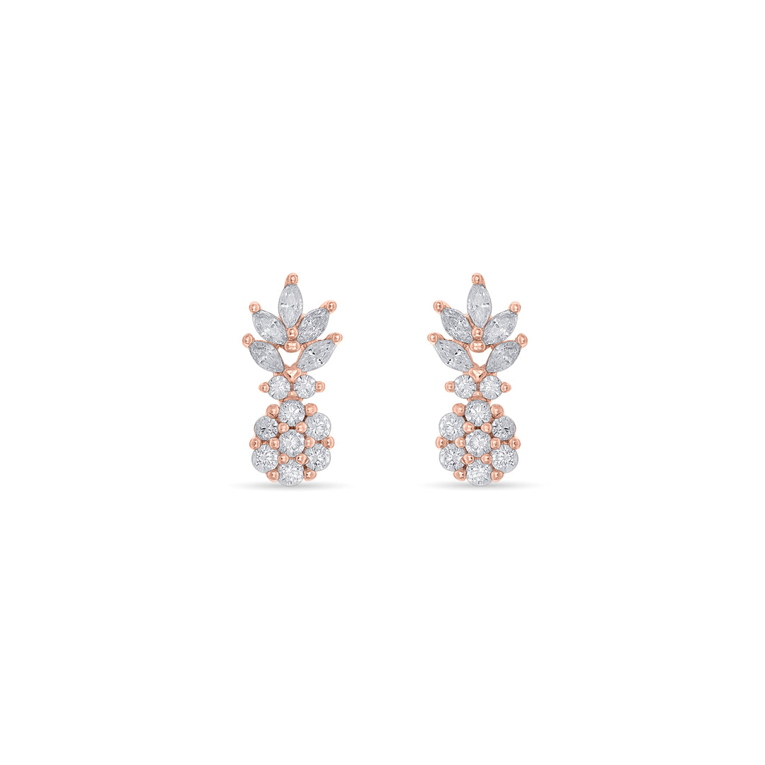 Tropical Spark Silver Stud Earrings