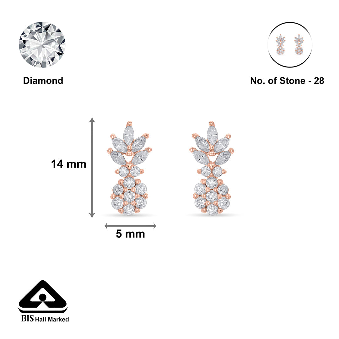Tropical Spark Silver Stud Earrings