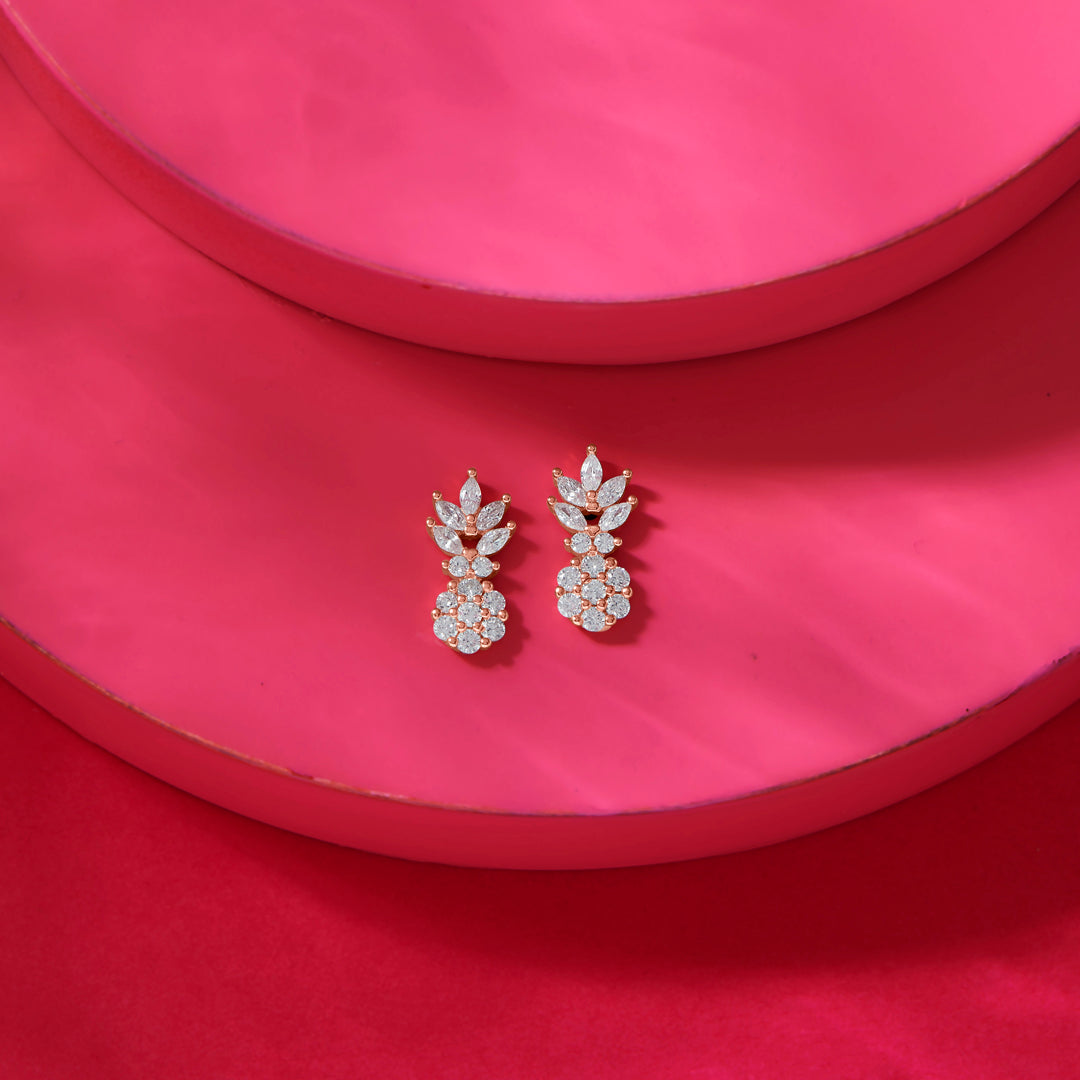Tropical Spark Silver Stud Earrings