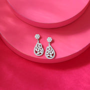 Glimer Drop Silver Drops & Dangler Earrings