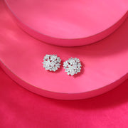 Daisy Spark Silver Stud Earrings