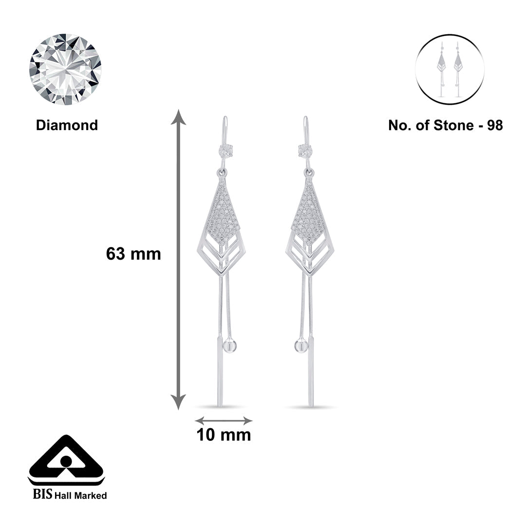 Modern Edge Silver Drops & Dangler Earrings