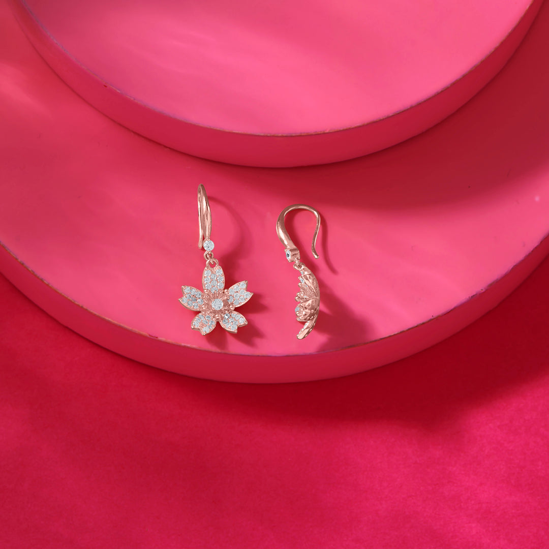 Bloom & Glow Silver Drops & Dangler Earrings