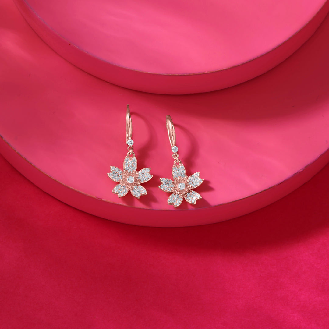Bloom & Glow Silver Drops & Dangler Earrings