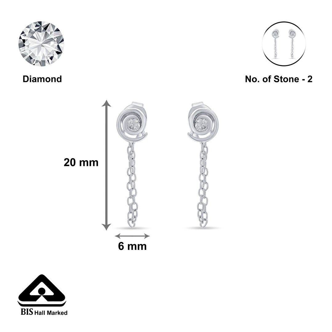 Twist & Twirl Silver Drops & Dangler Earrings