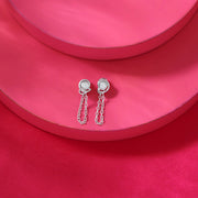 Twist & Twirl Silver Drops & Dangler Earrings