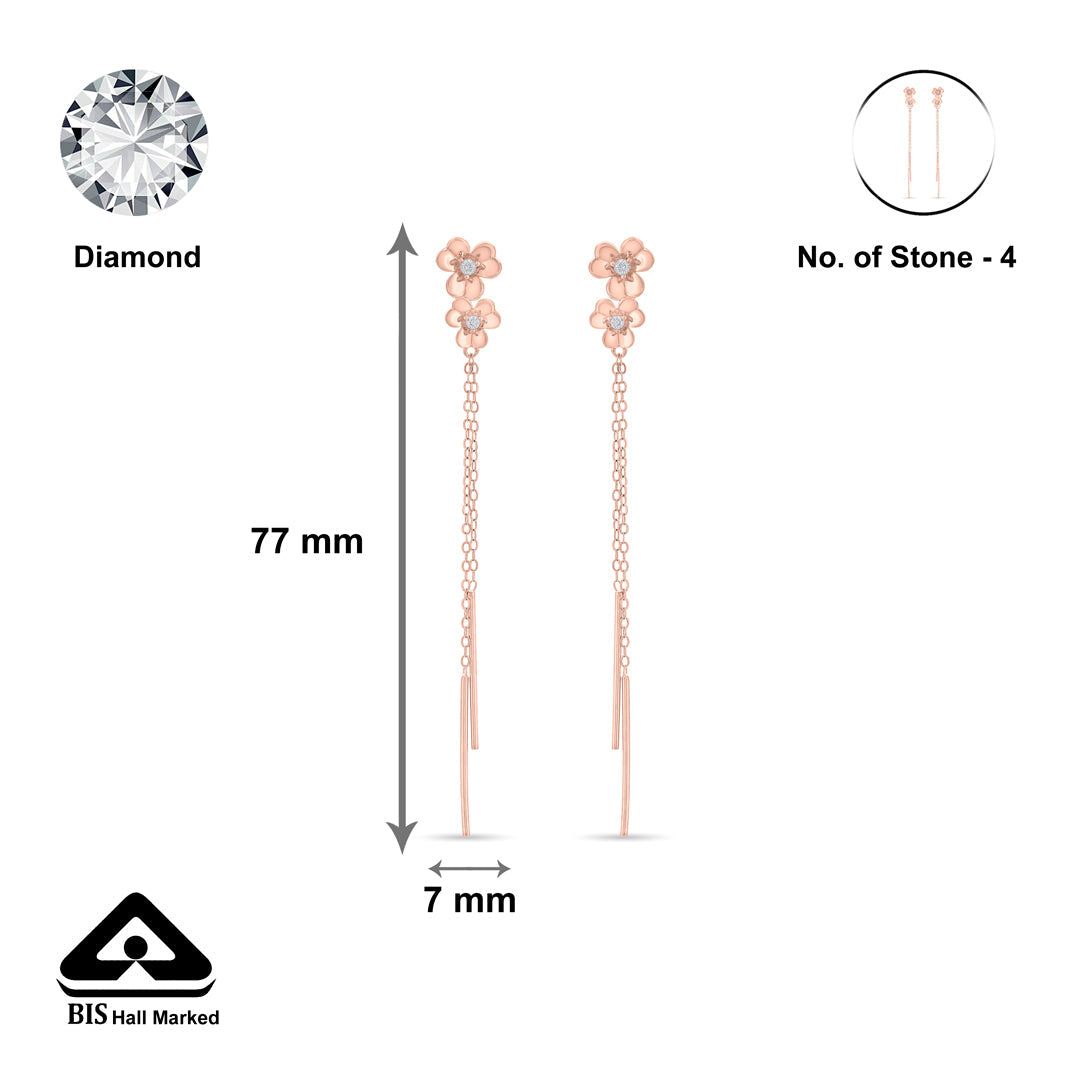 Mariposa Glow Silver Drops & Dangler Earrings