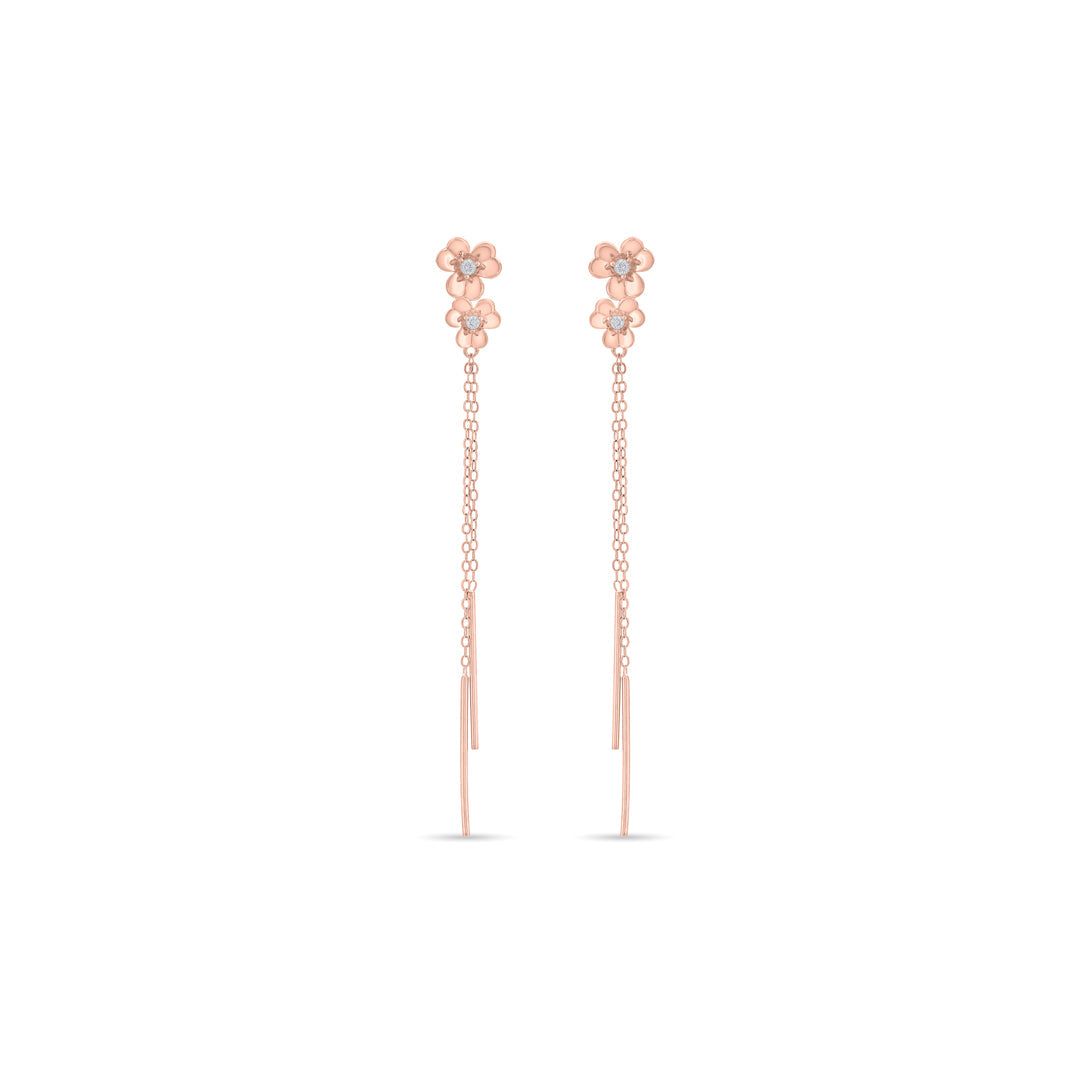 Mariposa Glow Silver Drops & Dangler Earrings